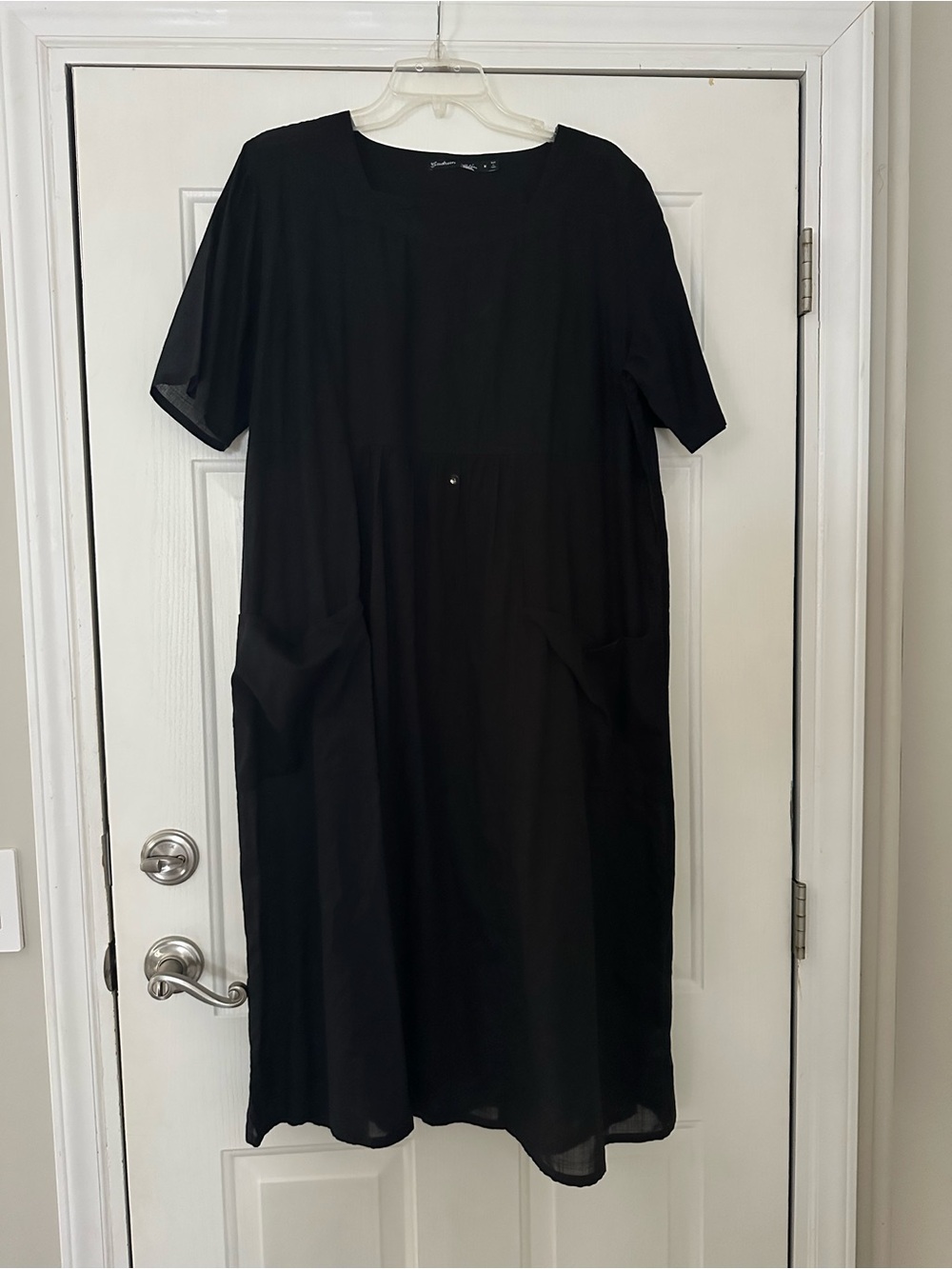 Gudrun Sjoden Woven Dress in Organic Cotton Black Medium